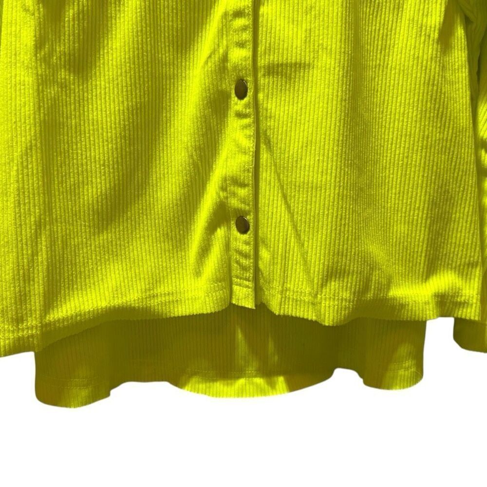 J.NNA Chartreuse Corded Snap Down High Low Shacket – Size Large NWT - Picture 11 of 16